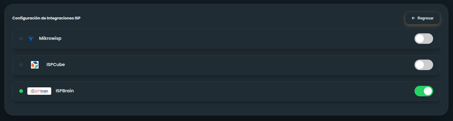 Integraciones ISP